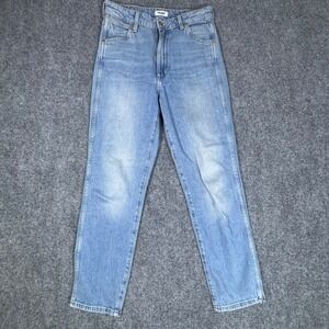 Wrangler Womens Walker 677 High Rise Slim Jeans Light Wash Blue Denim Size 28x28